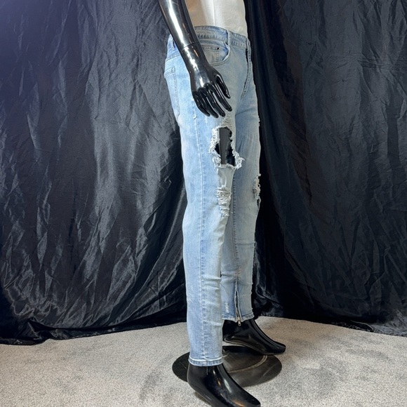 Men distressed Ripped denim jeans - Picture 5 of 5